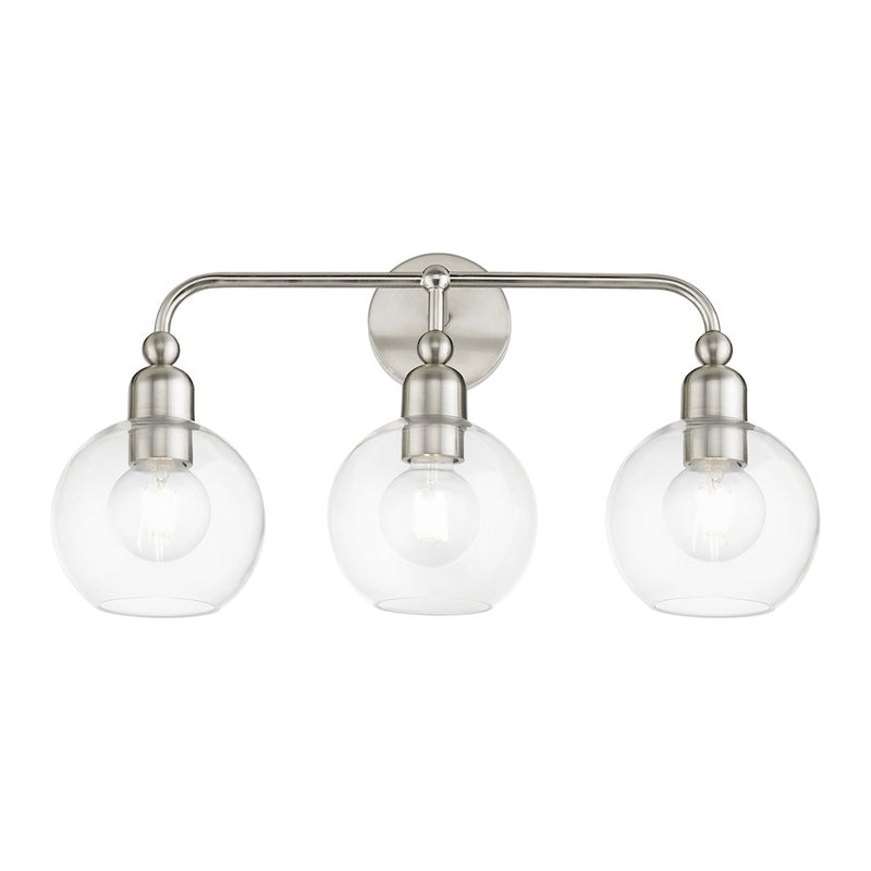 Livex Downtown 3 Light Sphere Vanity Sconce