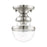 Livex Oldwick 1 Light Flush Mount , Brushed Nickel/Hand Blown Clear