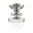 Livex Oldwick 1 Light Flush Mount , Brushed Nickel/Hand Blown Clear