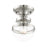 Livex Oldwick 1 Light Flush Mount , Brushed Nickel/Hand Blown Clear