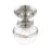 Livex Oldwick 1 Light Flush Mount , Brushed Nickel/Hand Blown Clear