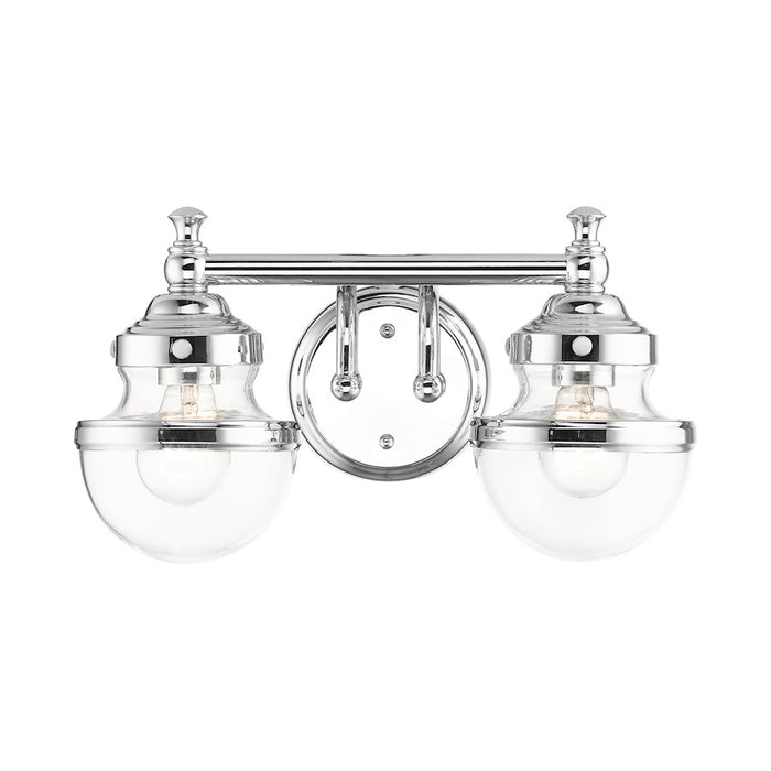 Livex Oldwick Vanity Sconce, Hand Blown Clear