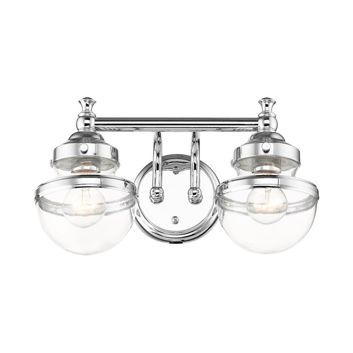 Livex Oldwick Vanity Sconce, Hand Blown Clear