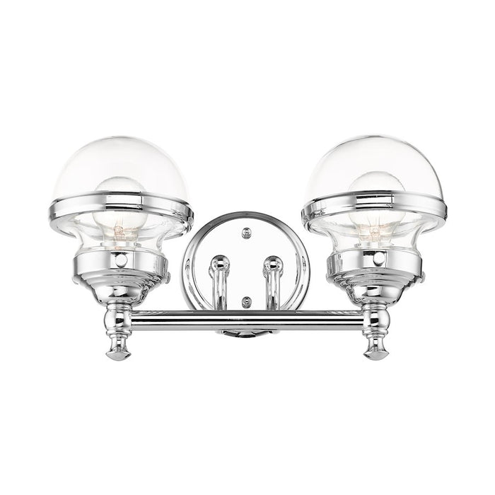 Livex Oldwick Vanity Sconce, Hand Blown Clear