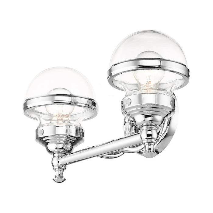 Livex Oldwick Vanity Sconce, Hand Blown Clear