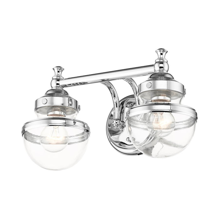 Livex Oldwick Vanity Sconce, Hand Blown Clear