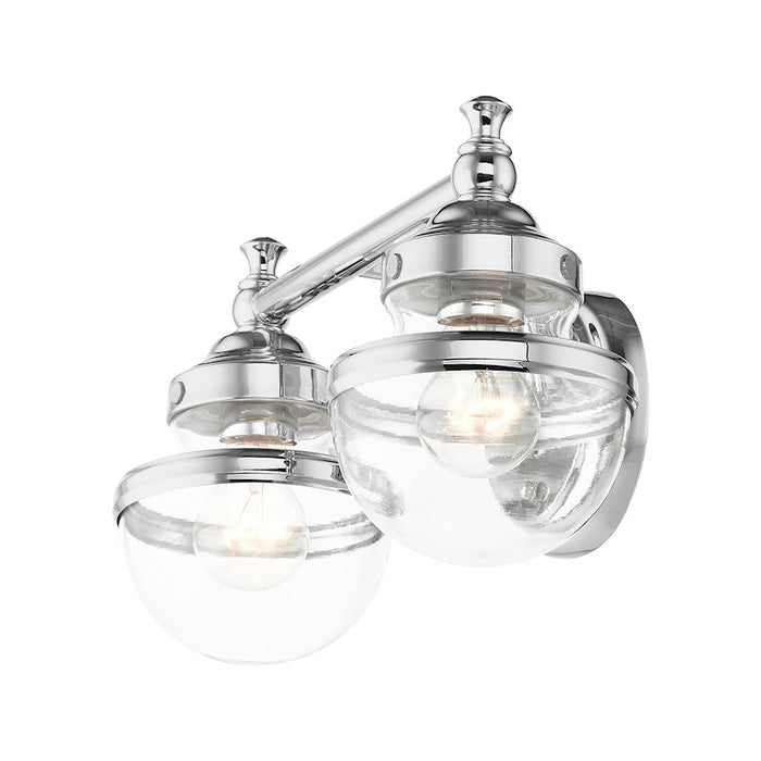Livex Oldwick Vanity Sconce, Hand Blown Clear