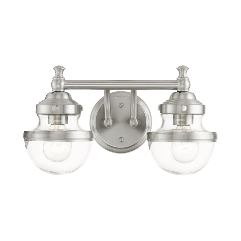 Livex Oldwick Vanity Sconce, Hand Blown Clear