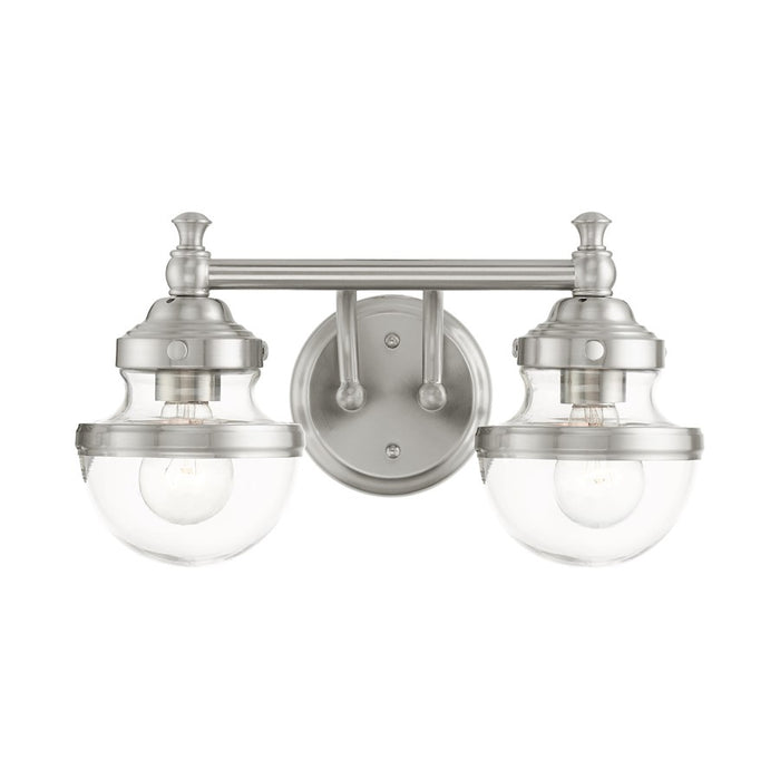 Livex Oldwick Vanity Sconce, Hand Blown Clear