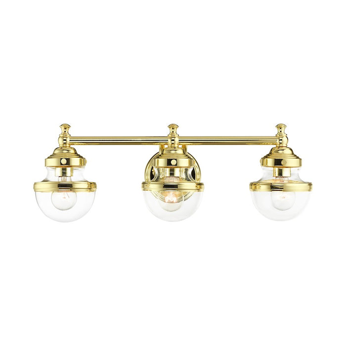 Livex Oldwick Vanity Sconce, Hand Blown Clear