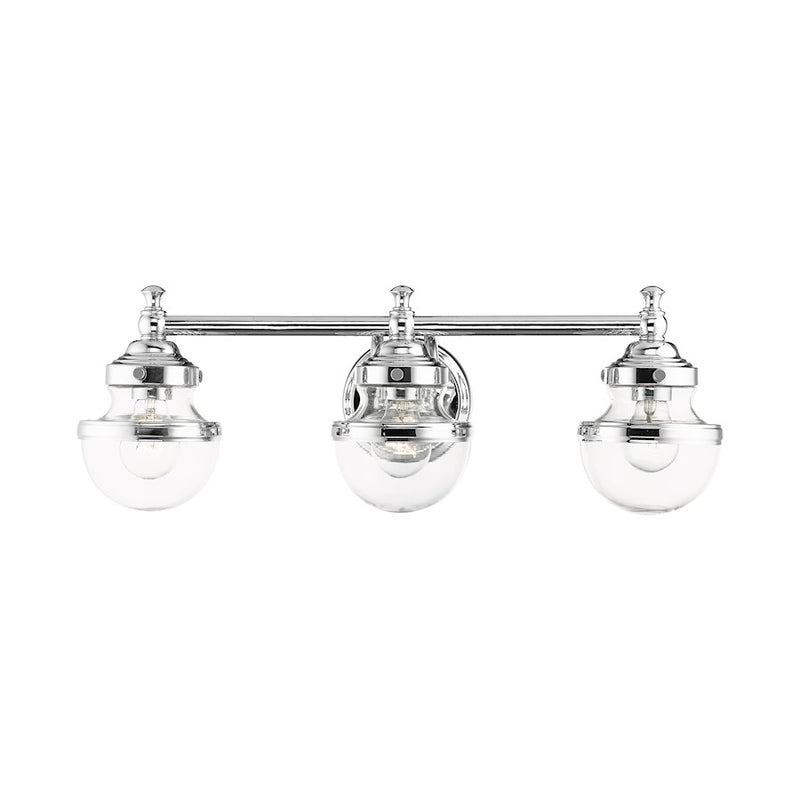 Livex Oldwick Vanity Sconce, Hand Blown Clear