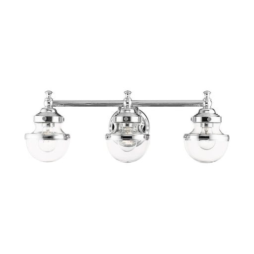 Livex Oldwick Vanity Sconce, Hand Blown Clear