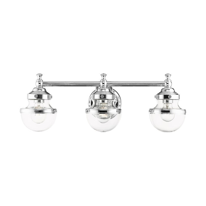 Livex Oldwick Vanity Sconce, Hand Blown Clear