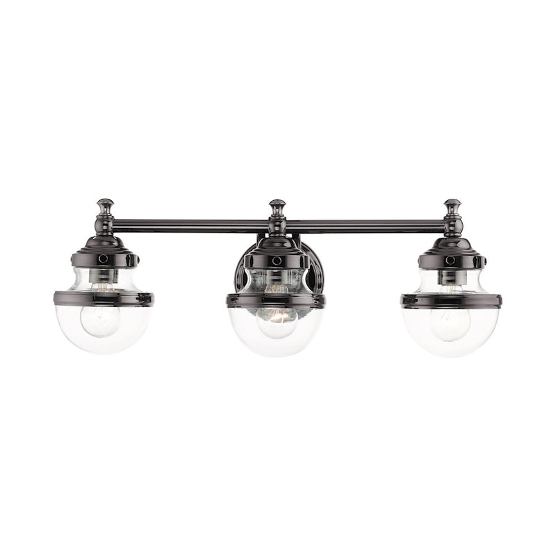 Livex Oldwick Vanity Sconce, Hand Blown Clear