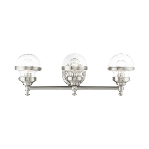 Livex Oldwick Vanity Sconce, Hand Blown Clear