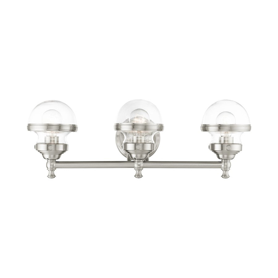 Livex Oldwick Vanity Sconce, Hand Blown Clear