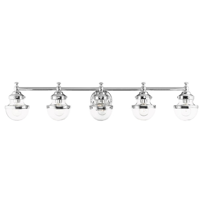 Livex Oldwick Vanity Sconce, Hand Blown Clear