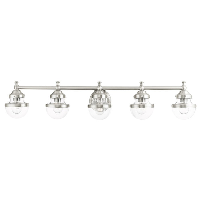 Livex Oldwick Vanity Sconce, Hand Blown Clear