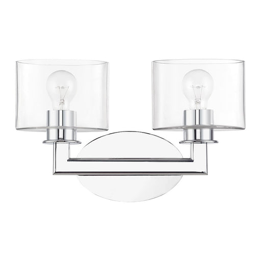 Livex Bernardino 2Lt Vanity Sconce, Polished Chrome/Clear