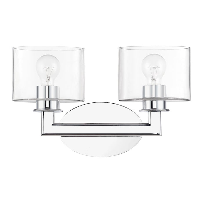 Livex Bernardino 2Lt Vanity Sconce, Polished Chrome/Clear