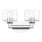 Livex Bernardino 2Lt Vanity Sconce, Polished Chrome/Clear