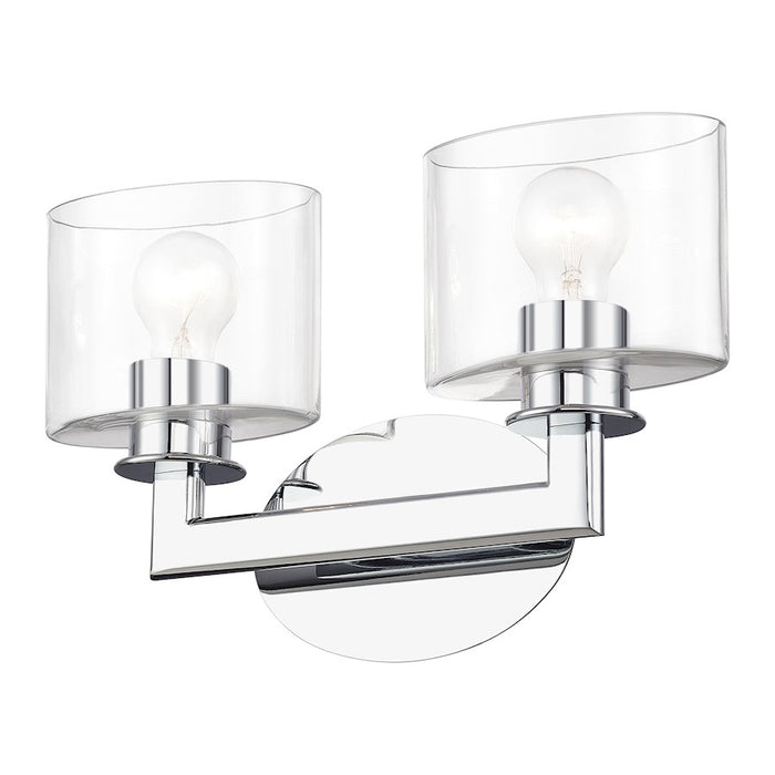 Livex Bernardino 2Lt Vanity Sconce, Polished Chrome/Clear