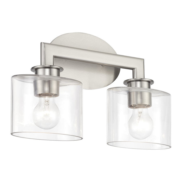 Livex Bernardino 2Lt Vanity Sconce, Brushed Nickel/Clear