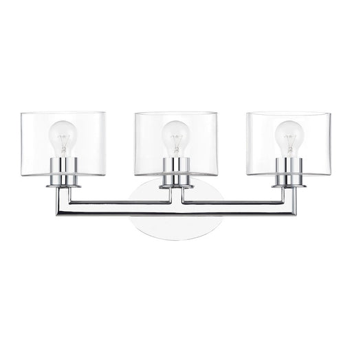Livex Bernardino 3Lt Vanity Sconce, Polished Chrome/Clear
