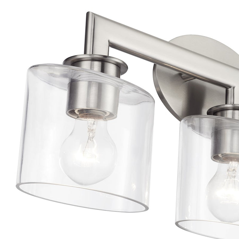 Livex Bernardino 3Lt Vanity Sconce, Brushed Nickel/Clear
