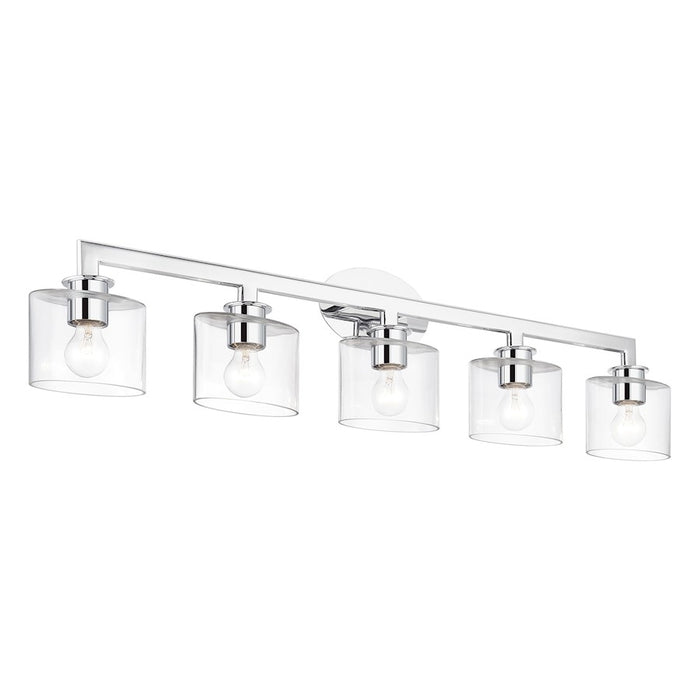 Livex Bernardino 5Lt Extra Large Vanity Sconce, Polished Chrome/Clear