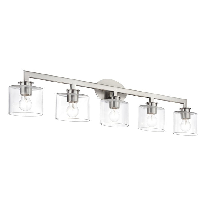 Livex Bernardino 5Lt Extra Large Vanity Sconce, Brushed Nickel/Clear