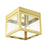 Livex Nyack Flush Mount, Satin Brass