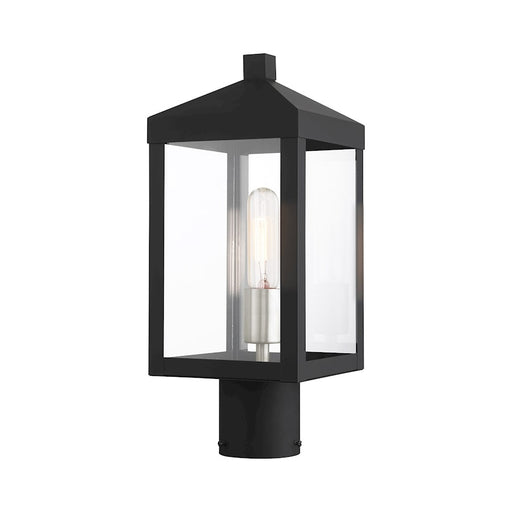 Livex Nyack 1 Light Outdoor Post Top Lantern , Clear