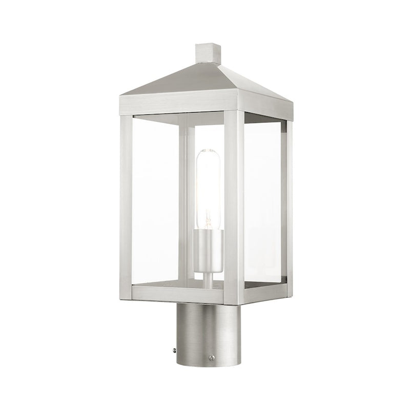 Livex Nyack 1 Light Outdoor Post Top Lantern , Clear