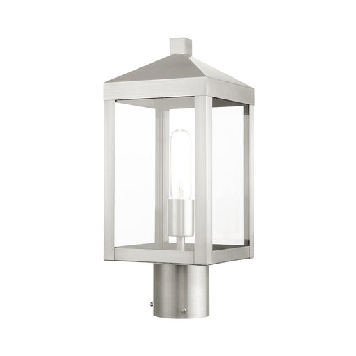 Livex Nyack 1 Light Outdoor Post Top Lantern , Clear