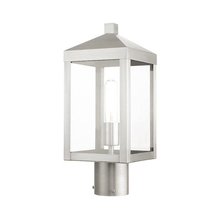 Livex Nyack 1 Light Outdoor Post Top Lantern , Clear