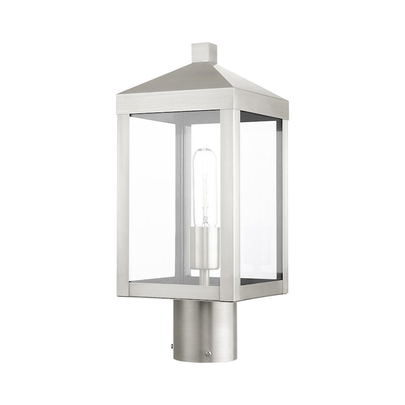 Livex Nyack 1 Light Outdoor Post Top Lantern , Clear