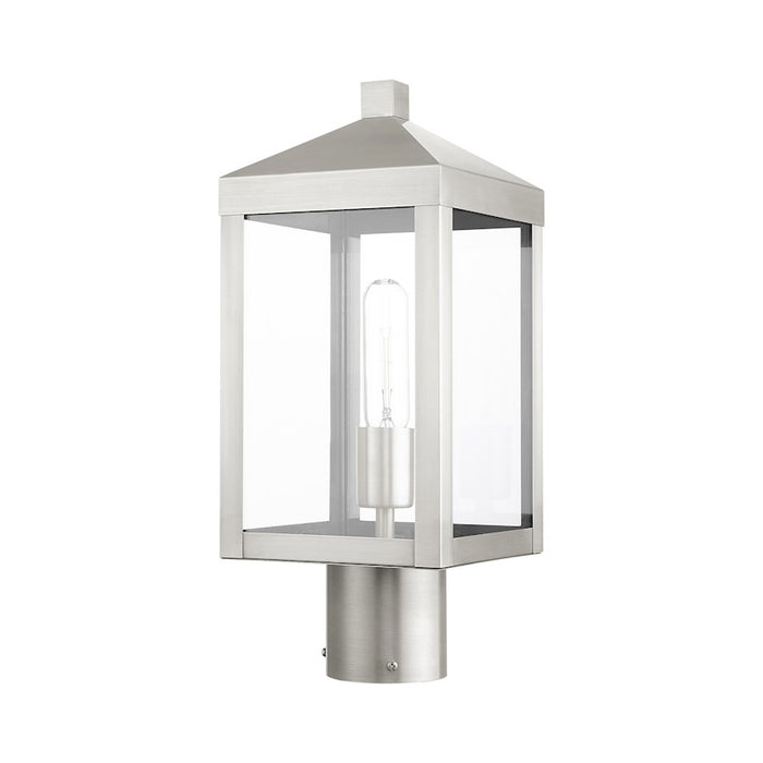 Livex Nyack 1 Light Outdoor Post Top Lantern , Clear