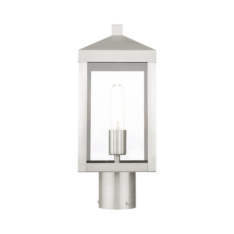 Livex Nyack 1 Light Outdoor Post Top Lantern , Clear