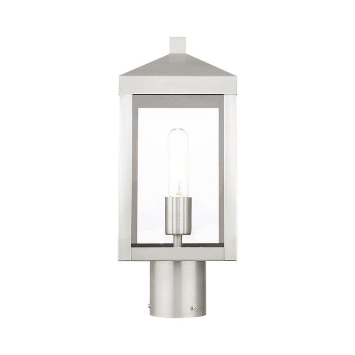 Livex Nyack 1 Light Outdoor Post Top Lantern , Clear