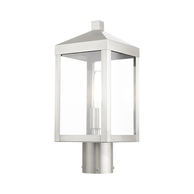Livex Nyack 1 Light Outdoor Post Top Lantern , Clear
