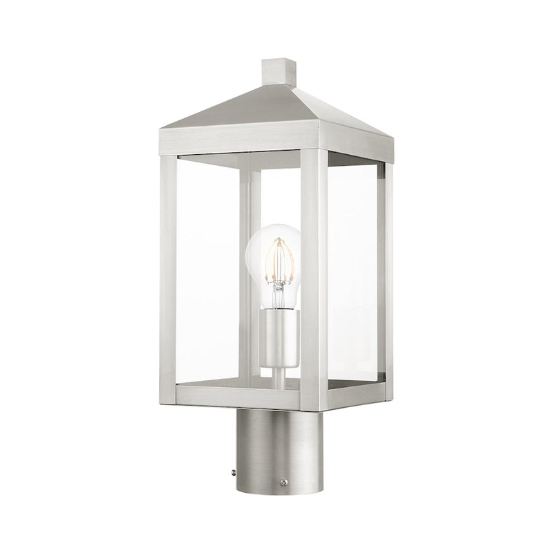 Livex Nyack 1 Light Outdoor Post Top Lantern , Clear