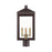 Livex Nyack 3 Light Outdoor Post Top Lantern , Clear