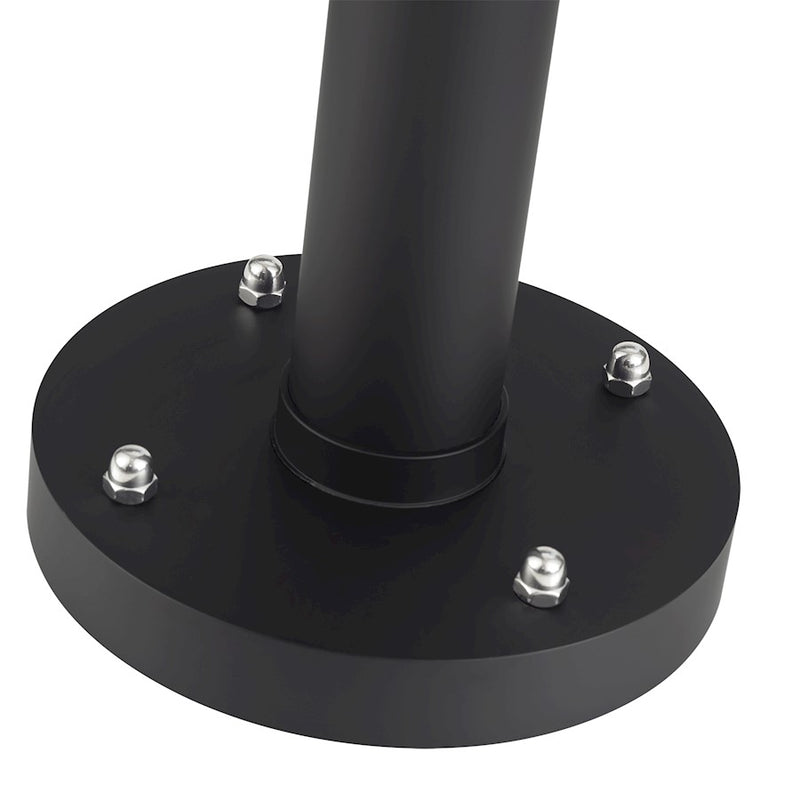 Livex Nyack 3Lt Outdoor 3 Head Post Light, Black/Nickel/Clear Glass