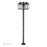 Livex Nyack 3Lt Outdoor 3 Head Post Light, Bronze/Brass/Clear Glass - 20597-07