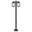 Livex Nyack 6 Light Outdoor Post Light, Black/Nickel Cluster/Clear