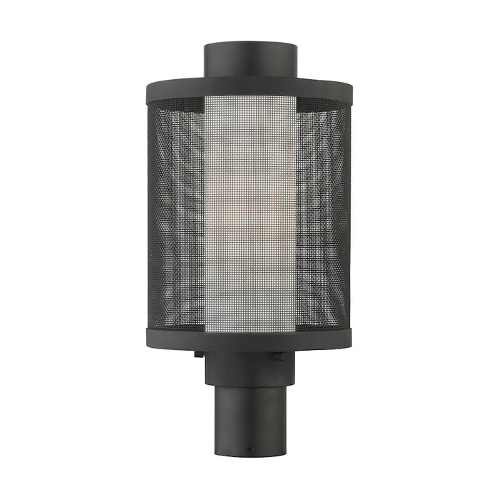 Livex Nottingham 17.5" 1-LT Post Top Lantern, Mesh/Opal