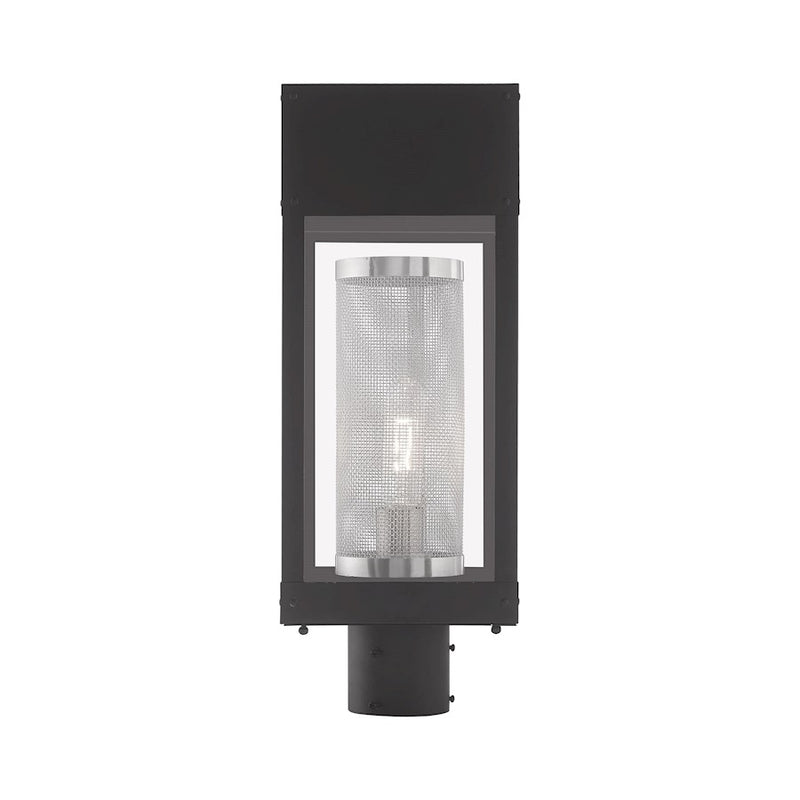 Livex Lighting Franklin 1 Light Outdoor Post Top Lantern, Black