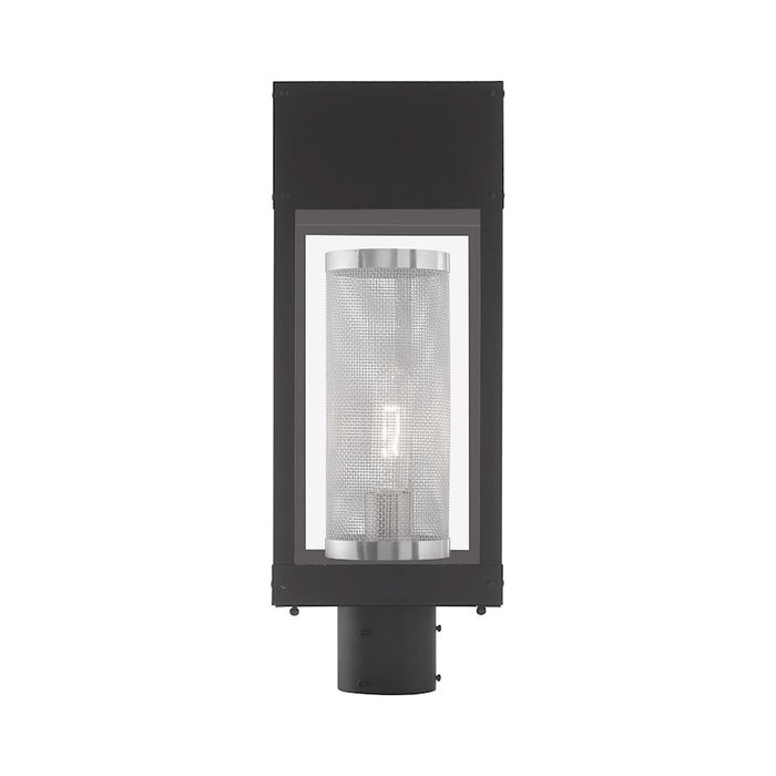 Livex Lighting Franklin 1 Light Outdoor Post Top Lantern, Black