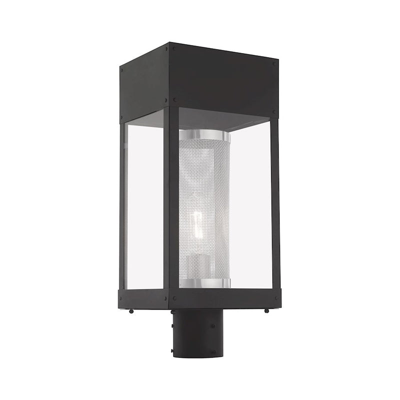 Livex Lighting Franklin 1 Light Outdoor Post Top Lantern, Black